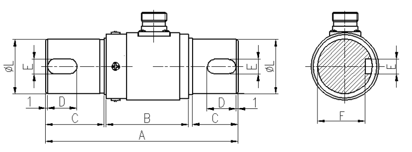 静态扭矩传感器尺寸图 静态扭矩传感器尺寸图